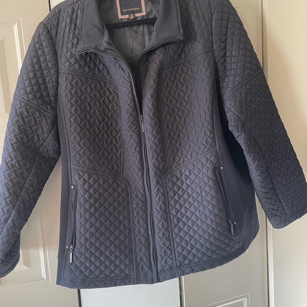 Weatherproof Women's Quilted Puffer Jacket in Dark Gray